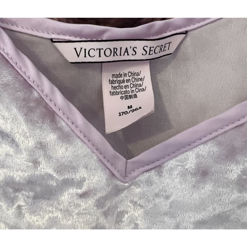 Victoria Secret Top Tank Velour Spaghetti Strap Pinkl Sexy Comfy Pj Sleepwear M - Picture 2 of 3